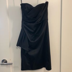 White House Black Market Satin Black Dress